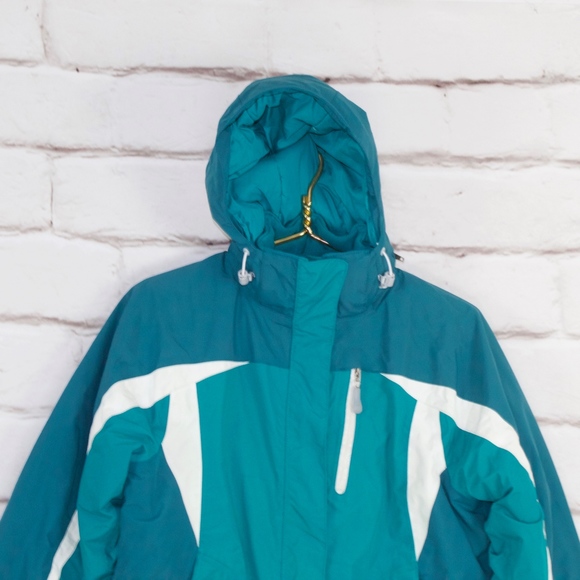 LL Bean Winter Jacket Coat Size S Teal Blue Parka - Picture 2 of 8